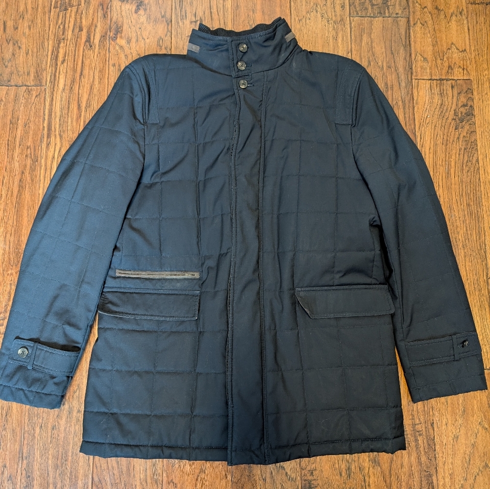 Men's Navy Quilted Puffer Jacket
